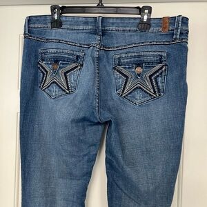 People’s Liberation Bootcut Jeans‎ Embroidered Star Pockets